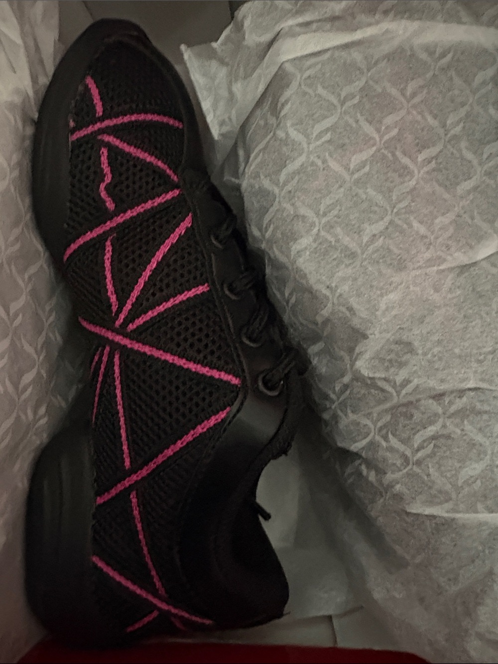 Capezio Black and Pink Kids Dance Sneaker